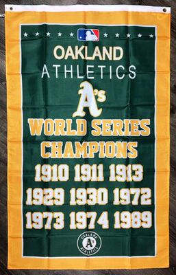 MLB Oakland Athletics World Series Championship Flag球迷旗帜