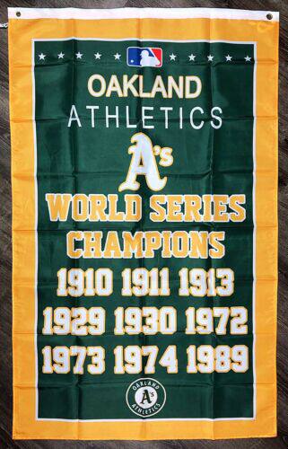 MLB Oakland Athletics World Series Championship Flag球迷旗帜