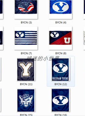 Brigham Young Cougars Flag杨百翰大学美洲狮队球迷装饰旗帜