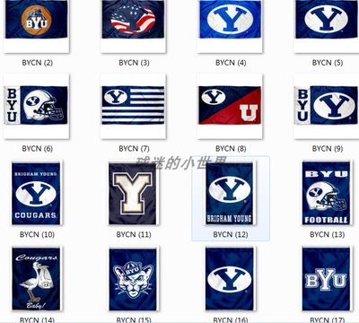 Brigham Young Cougars Flag杨百翰大学美洲狮队球迷装饰旗帜