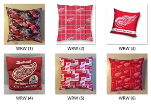 NHL底特律红翼队球迷抱枕套 Wings Cover Pillow Detriot Red