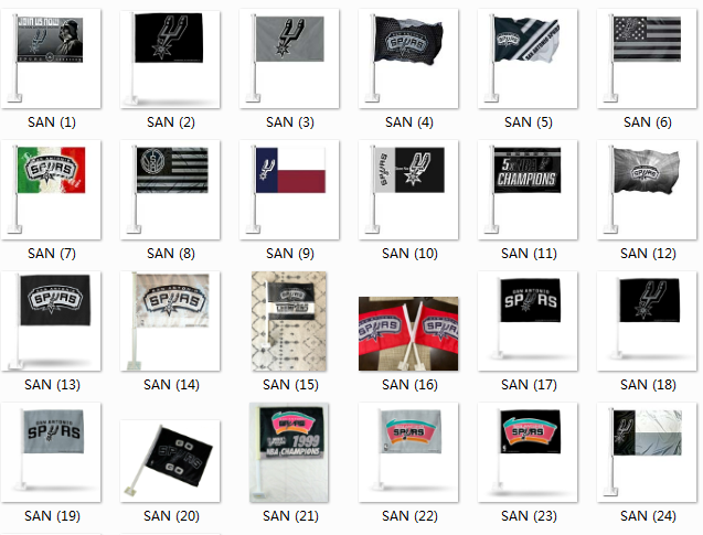 NBA San Antonio Spurs Car Flag圣安东尼奥马刺队球迷车旗海报