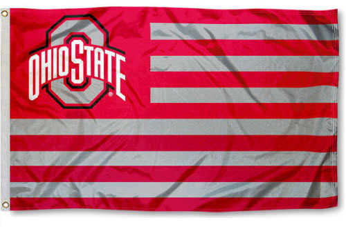 俄亥俄州七叶树旗Ohio State Buckeyes Flag大学名校校旗海报定制