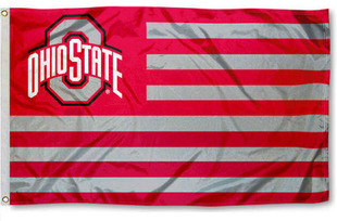 俄亥俄州七叶树旗Ohio State Buckeyes Flag大学名校校旗海报定制