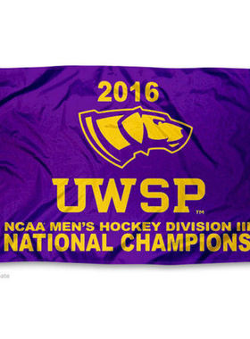 UW Stevens Point Pointers 2016 Mens Hockey大学名校校旗海报