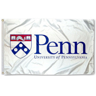 Penn Quakers White Flag LargeNCAA大学名校校旗海报定制