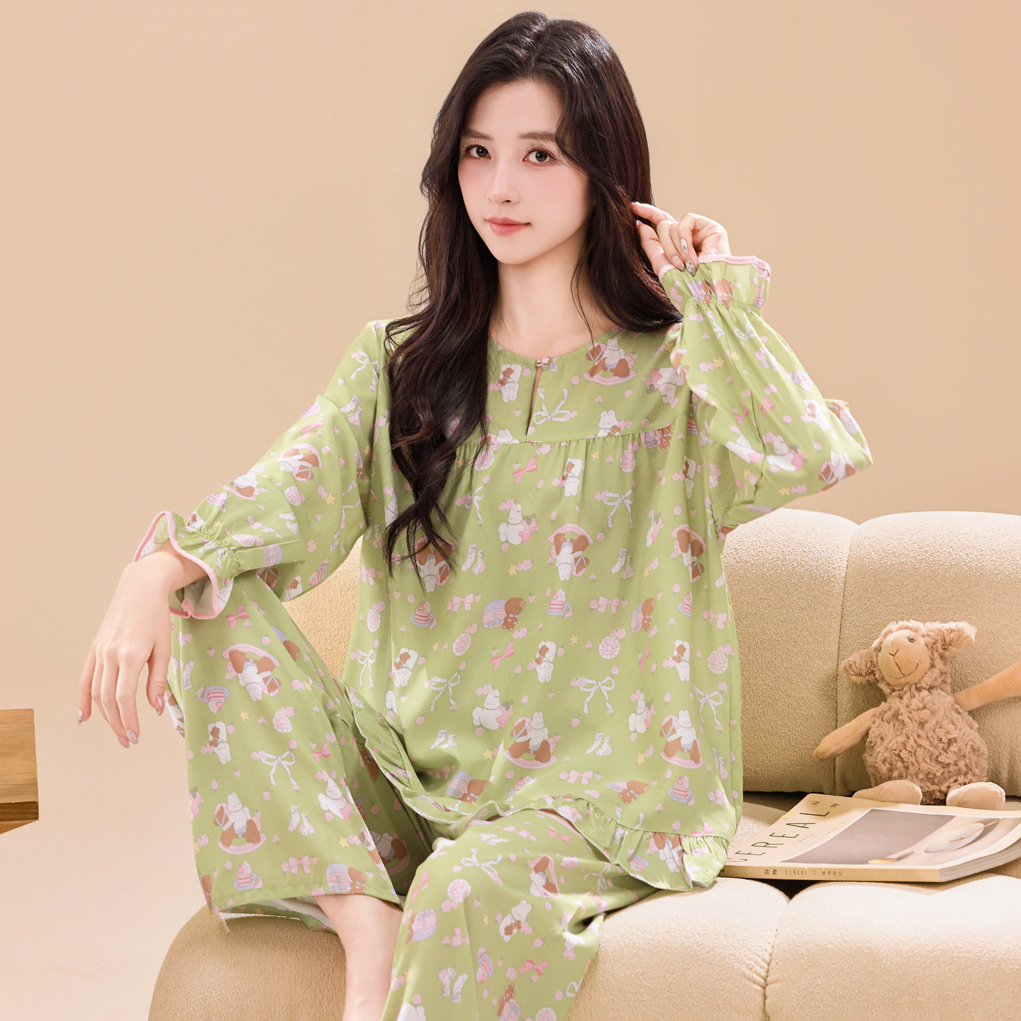 年轻人棉绸睡衣女2026新款家居服图片