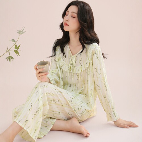 棉绸睡衣女春秋季2025新款夏季