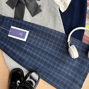 津优高校/瞳福掌柜原创jk制服格裙TR校供感小格子55cm长裙优等生
