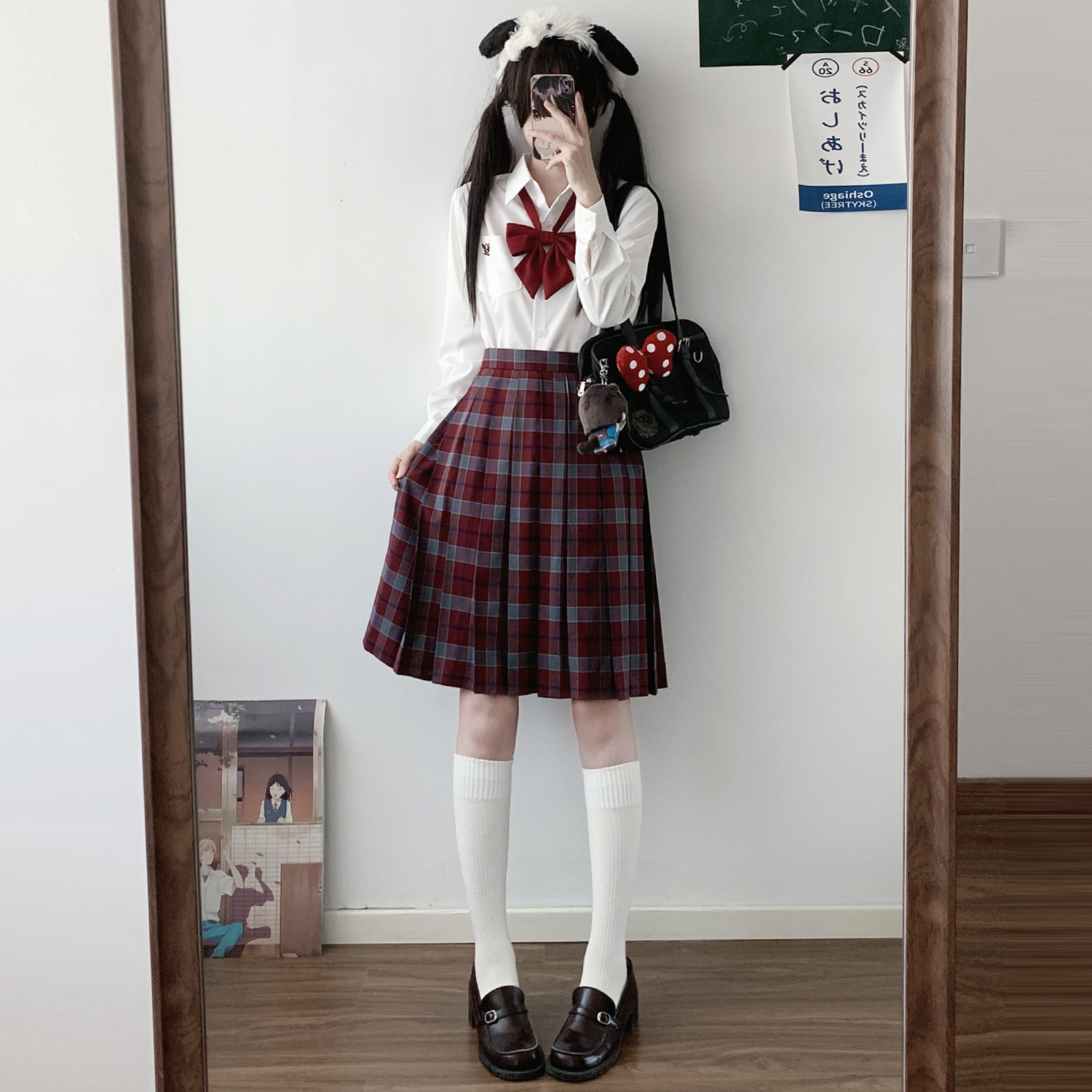 春日铃奈/瞳福掌柜jk制服格裙红豆冰TR校供感红格学院风55长裙,模玩/动漫/周边/娃圈三坑/桌游,JK制服/DK制服/学生装cos,淘宝优惠券,粉丝福利购,淘宝优惠卷