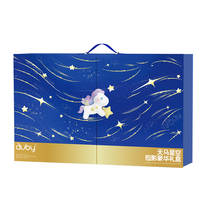 澳贝马年新生婴儿礼盒宝宝玩具0到1岁高档周岁礼物周岁礼天马星空
