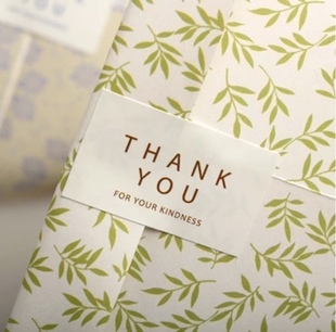 120枚thankyou感恩节感谢圆形封口贴diy不干胶标签圣诞节礼物装饰