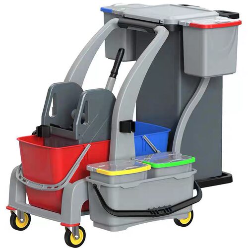 多功能清洁车双桶车榨水车