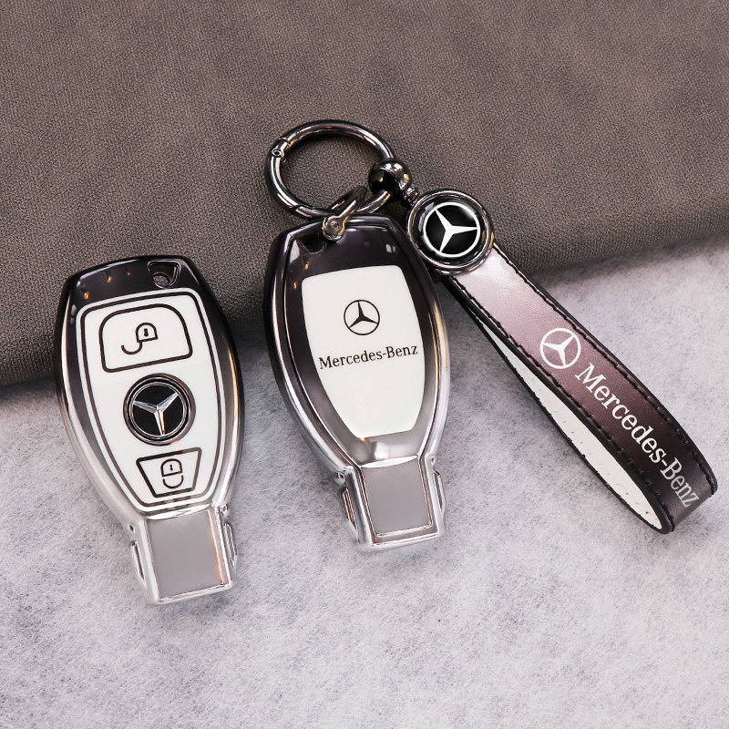 奔驰钥匙套gla200车a180扣b200包c180l/glc260/c200l/G级R级壳GLK