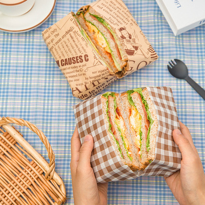 食品汉堡三明治野餐防油内衬垫纸