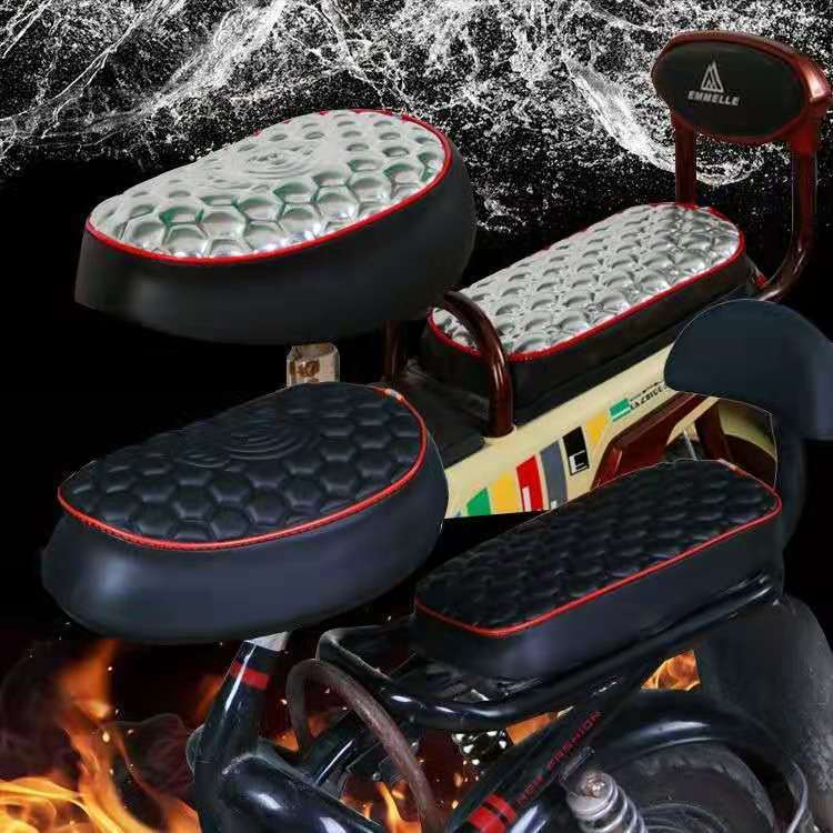 电动自行车坐垫套防晒隔热新国标电瓶单车加厚皮革四季通用车座