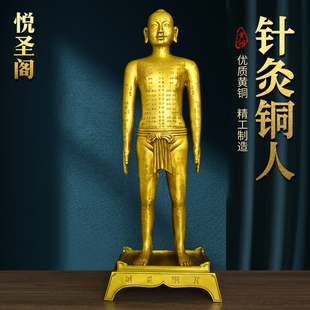 黄铜针灸穴位铜人全身穴位经络人体模型大诊所药店扎针中医药医馆