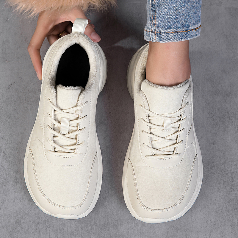 甲沟炎大头系带白色宽松宽脚棉鞋