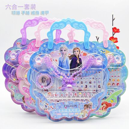 苏菲亚儿童指甲贴无毒无味女孩美甲贴画冰雪奇缘爱莎公主卡通艾莎