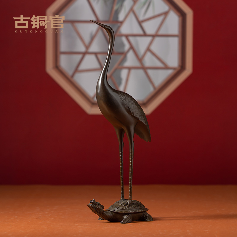 古铜官黄铜祝福新中式家居摆件