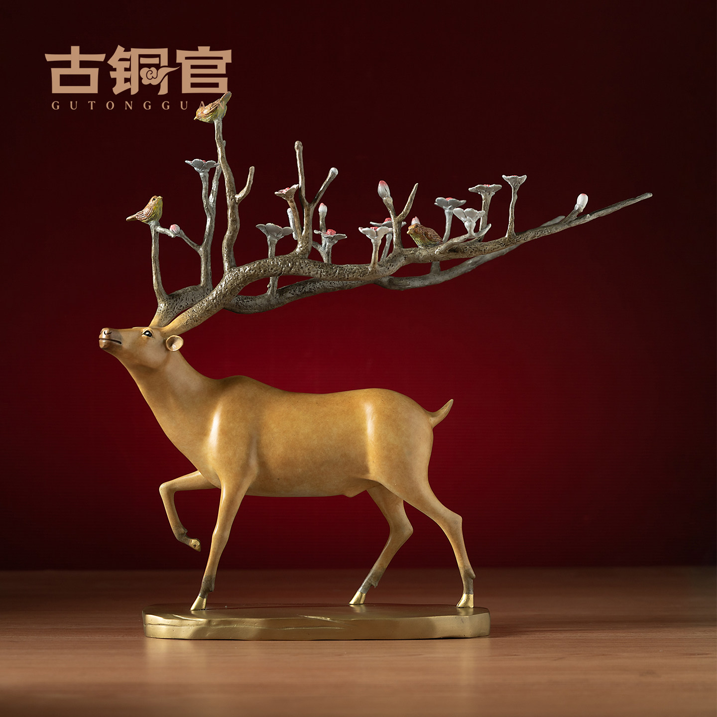 鹿摆件铜梅花鹿艺术品客厅玄关酒柜电视柜博古架家居装饰工艺品,家居饰品,装饰摆件,淘宝优惠券,粉丝福利购,淘宝优惠卷