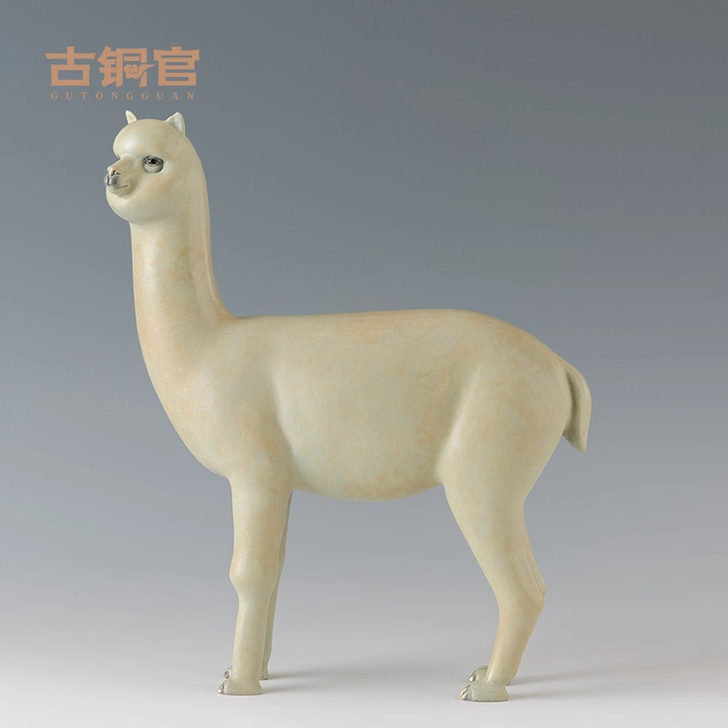 古铜官 羊驼摆件萌萌草泥马手工制铜工艺品红酒架饰品送人礼品,家居饰品,装饰摆件,淘宝优惠券,粉丝福利购,淘宝优惠卷