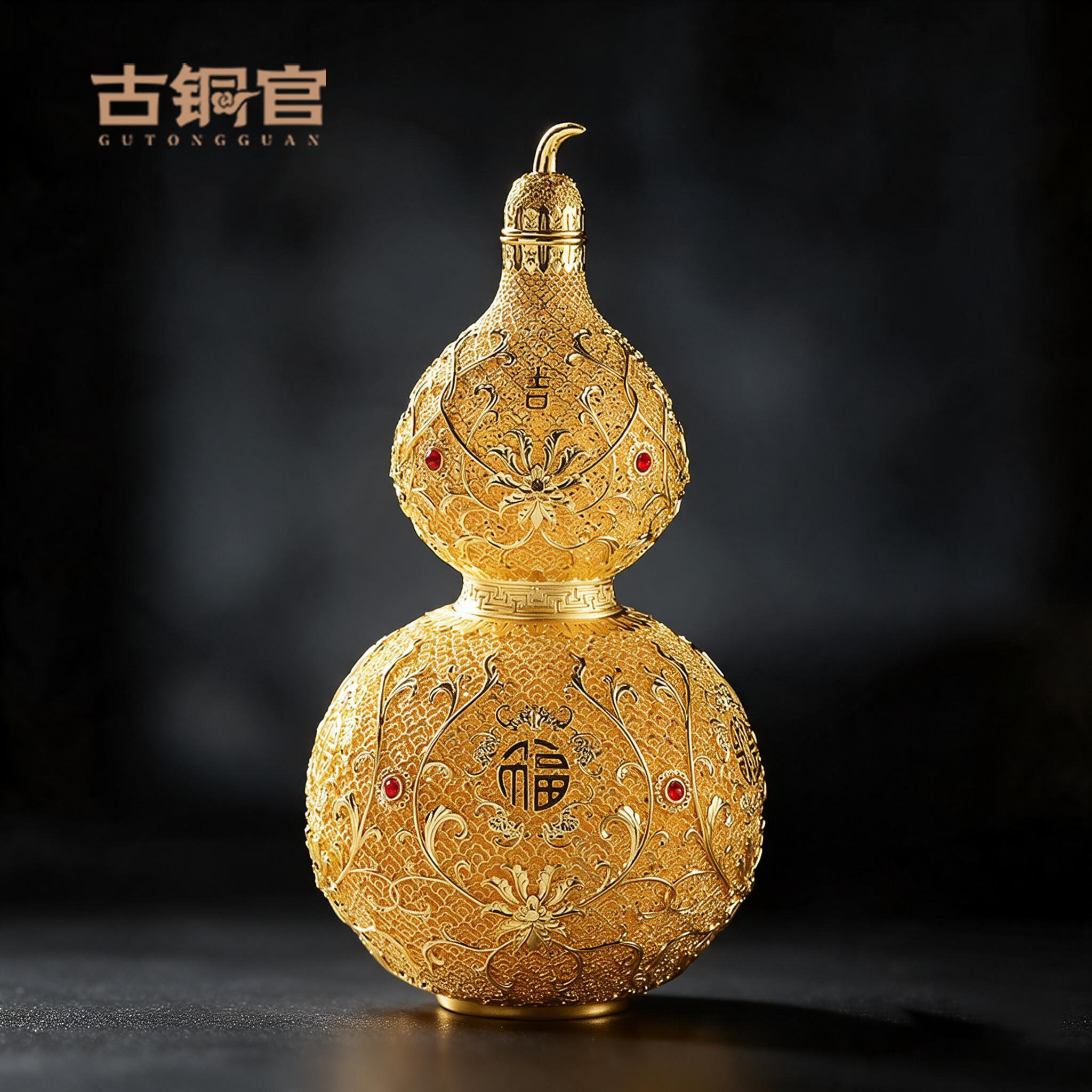 花丝葫芦摆件铜工艺品福禄寿装饰艺术品办公桌家居客厅玄关礼品