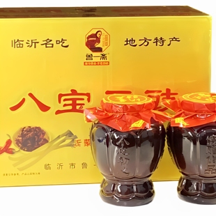 山东临沂特产鲁一斋老式八宝豆豉原味发酵即食礼盒调味品特咸瓶装