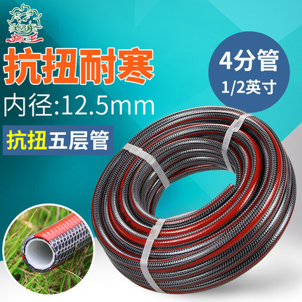 朗祺蛇皮管软管防爆家用园林浇花浇水高压塑料防冻水管4分pvc橡胶