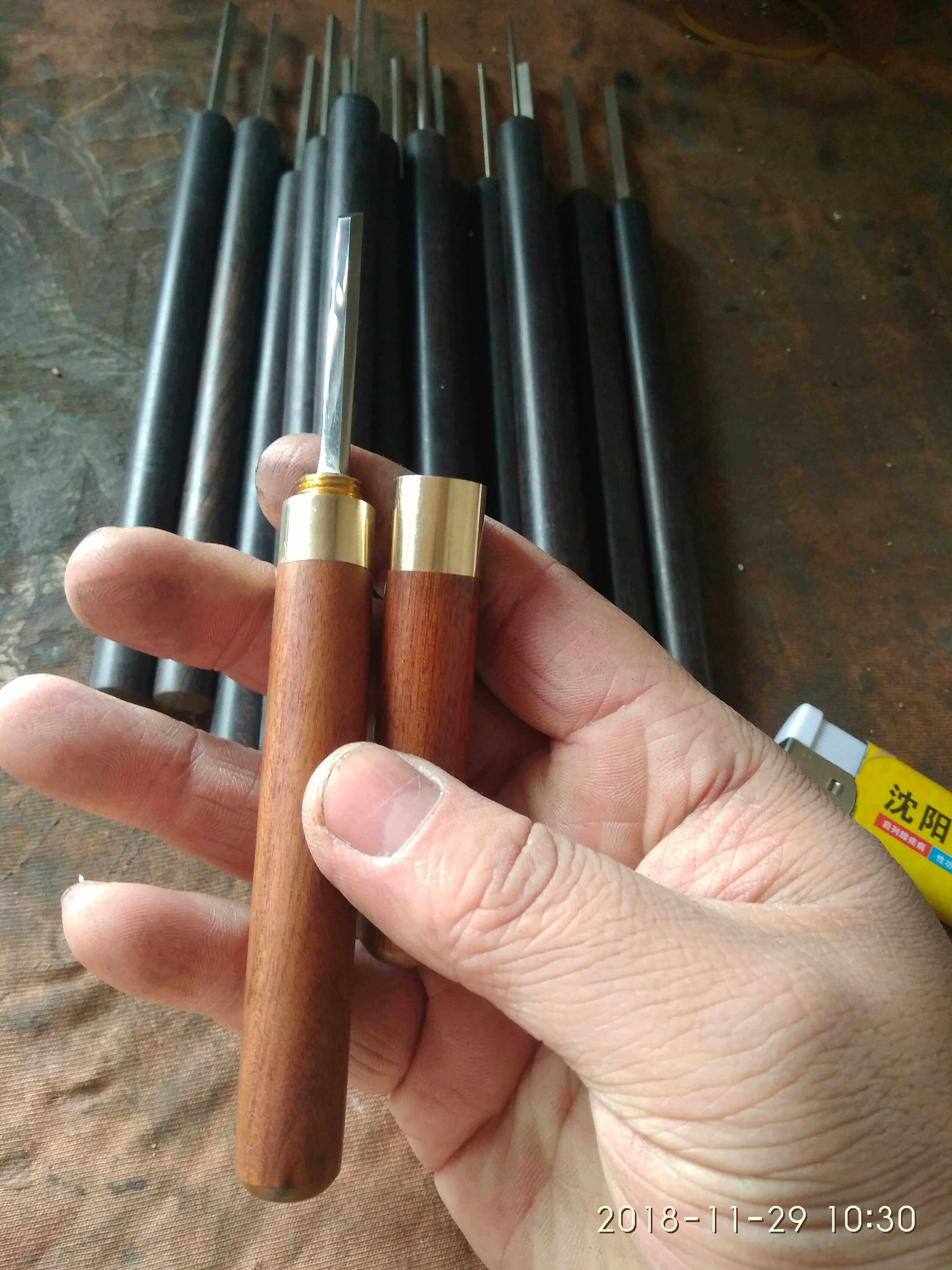 橄榄核雕刻刀 核雕刀 便携带帽子刻刀牙骨雕刻刀 老五刻刀 包锋利