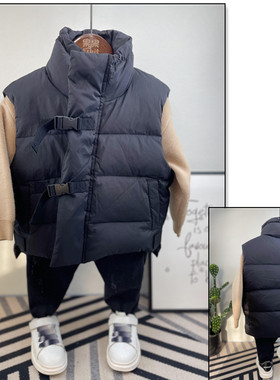 断码清仓小童啦芙莱冬季男女宝宝韩版潮童90白鸭绒羽绒马甲57765