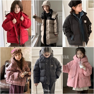 断码处理 冬季啦芙莱大E小e牛哆哆童乐鱼童装男女童白鸭绒羽绒服