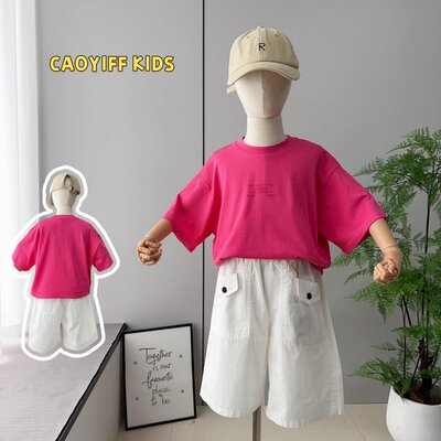 啦芙莱童装韩版圆领短袖T恤