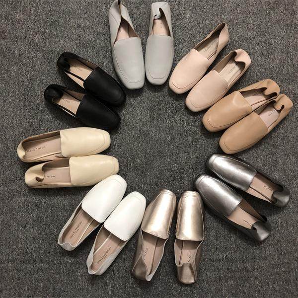 maudfrizon小皮鞋豆豆色