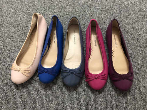 浅口欧美真皮蝴蝶结女鞋