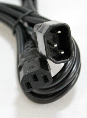三眼插电源线延长线 公对母加长线C13转C14 PDU国标1.8米 3米