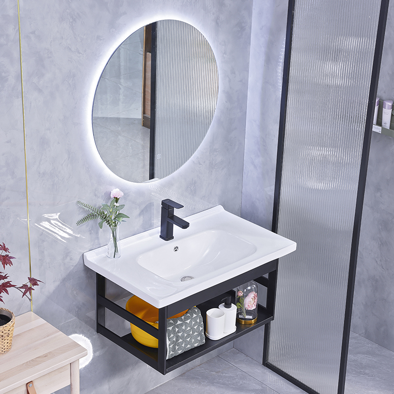 红淼陶瓷龙头套装智能镜洗手盆