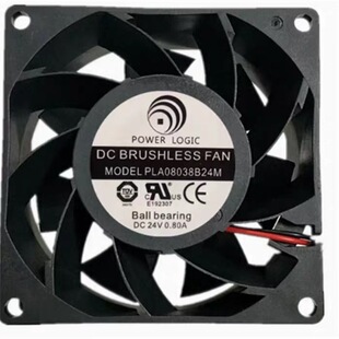 全新POWER LOGIC PLA08038B24M 24V 0.80A 8038 大风量 散热风扇