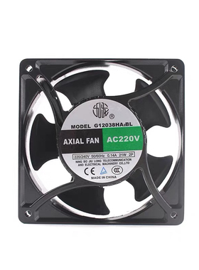 G12038HA2BL 12038 220/240V 0.14A 21W 电焊机散热轴流风扇