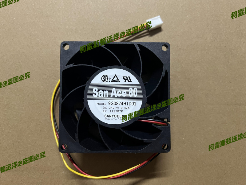 三洋 9G0824H1D01 24V 0.42A全新San Ace 80变频器风扇8厘米3线