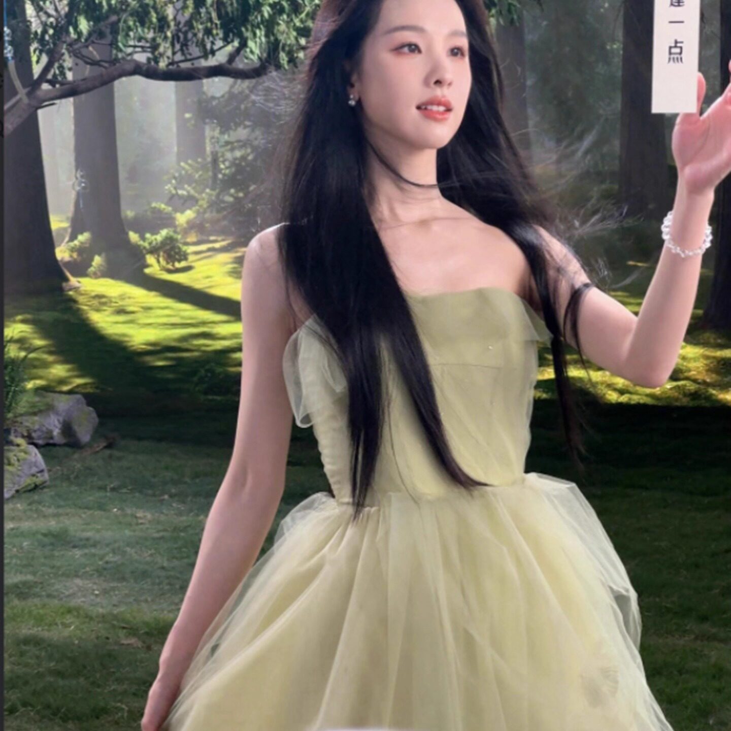 2026明星同款绿色公主礼服图片