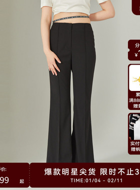 HPLY荷比俪女装新品通勤修身休闲裤HDE21410150