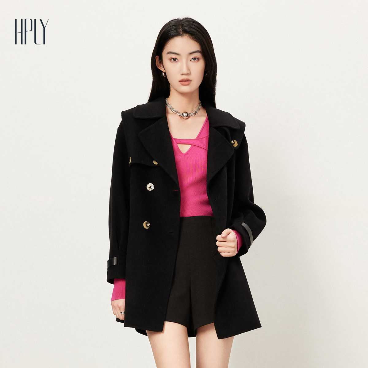 商场大衣HPLY/荷比俪海军领