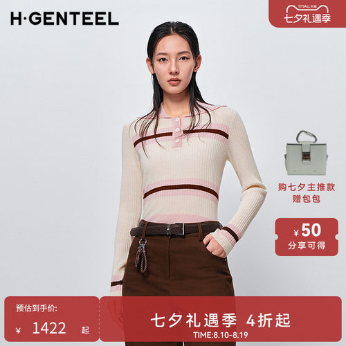 撞色条纹 修身剪裁 简约时尚