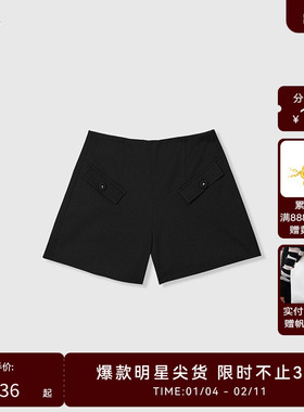 【商场同款】HPLY荷比俪新款斜纹百搭短裤HMD41400125