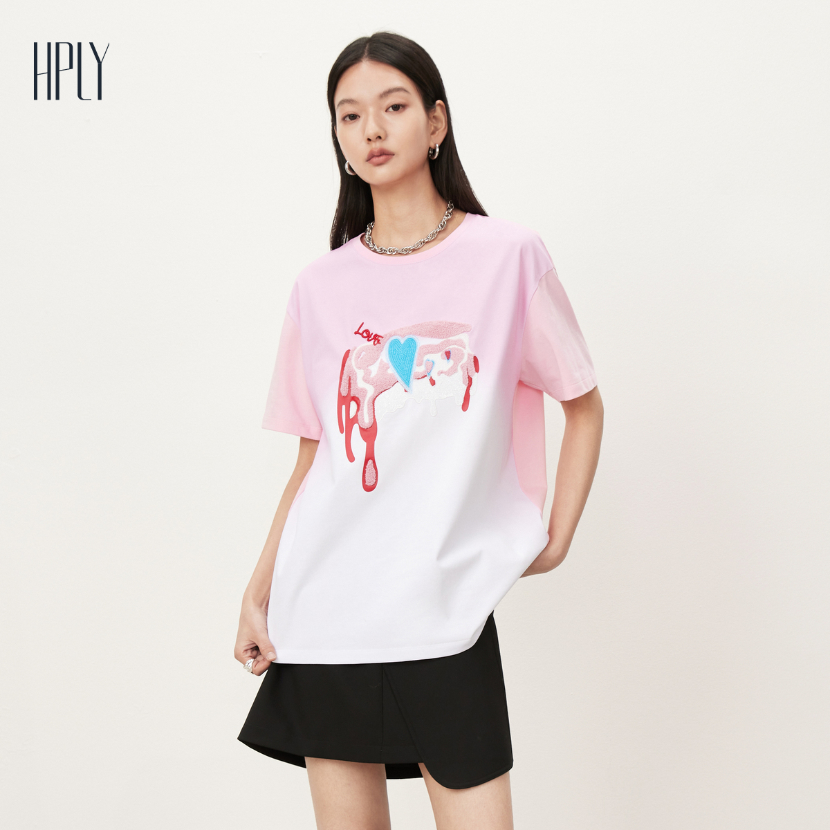 印花设计  亮彩撞色  宽松舒适