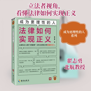 法律如何实现正义 海南出版社 翟志勇 著 司法案例/实务解析