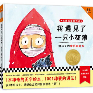 我遇见了一只小灰狼:3~6岁爱的启蒙经典(凯迪克大奖绘本)1本神奇的无字书1001种爱的讲法听孩子讲爱的故事K