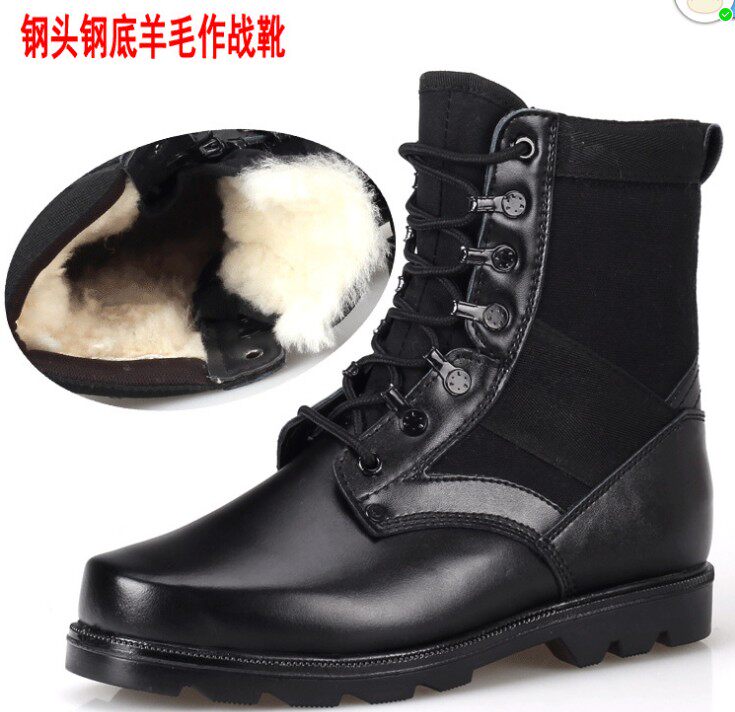 Boots militaires pour homme en cuir - Ref 1399420 Image 1