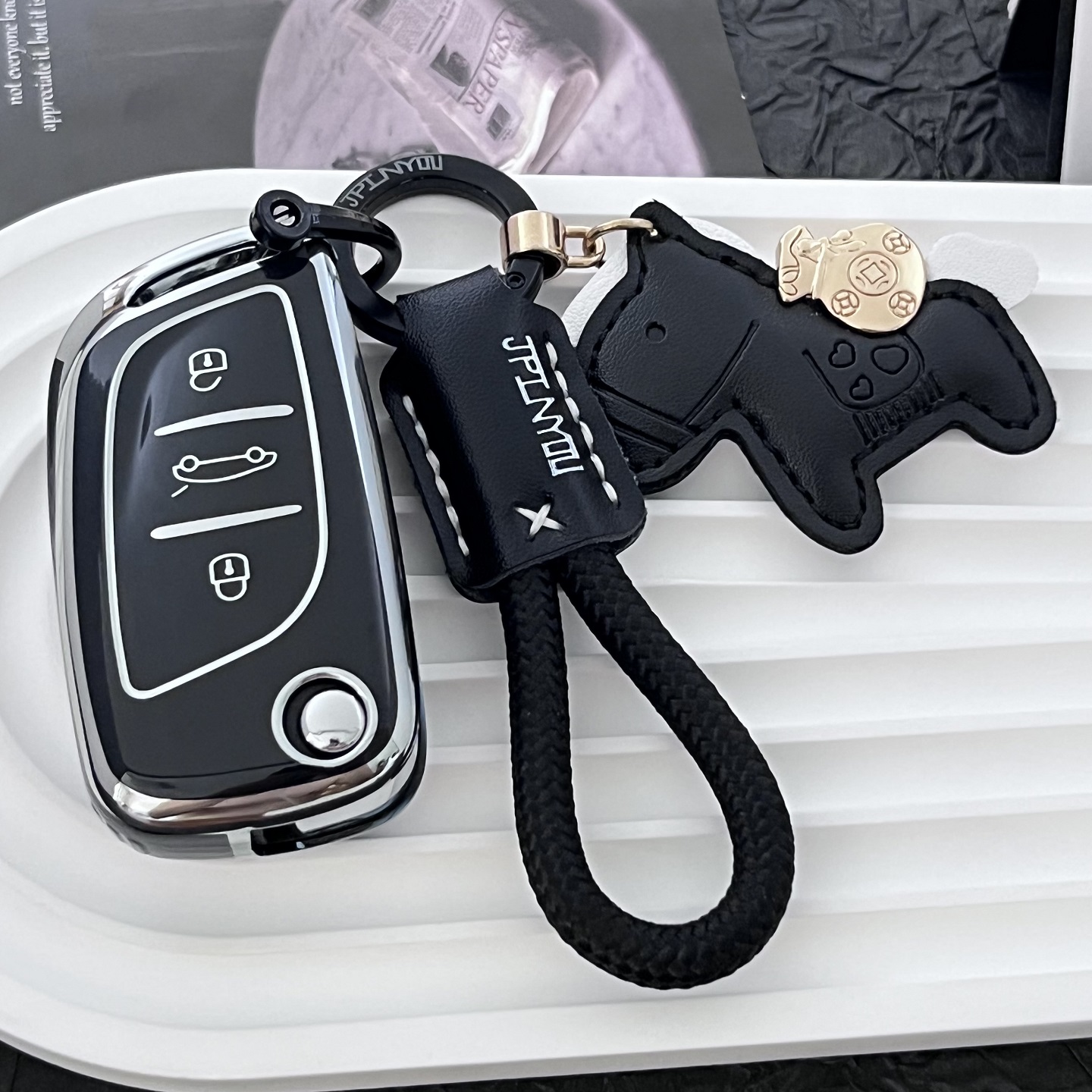 适用后配改装钥匙套DS铁将军包扣